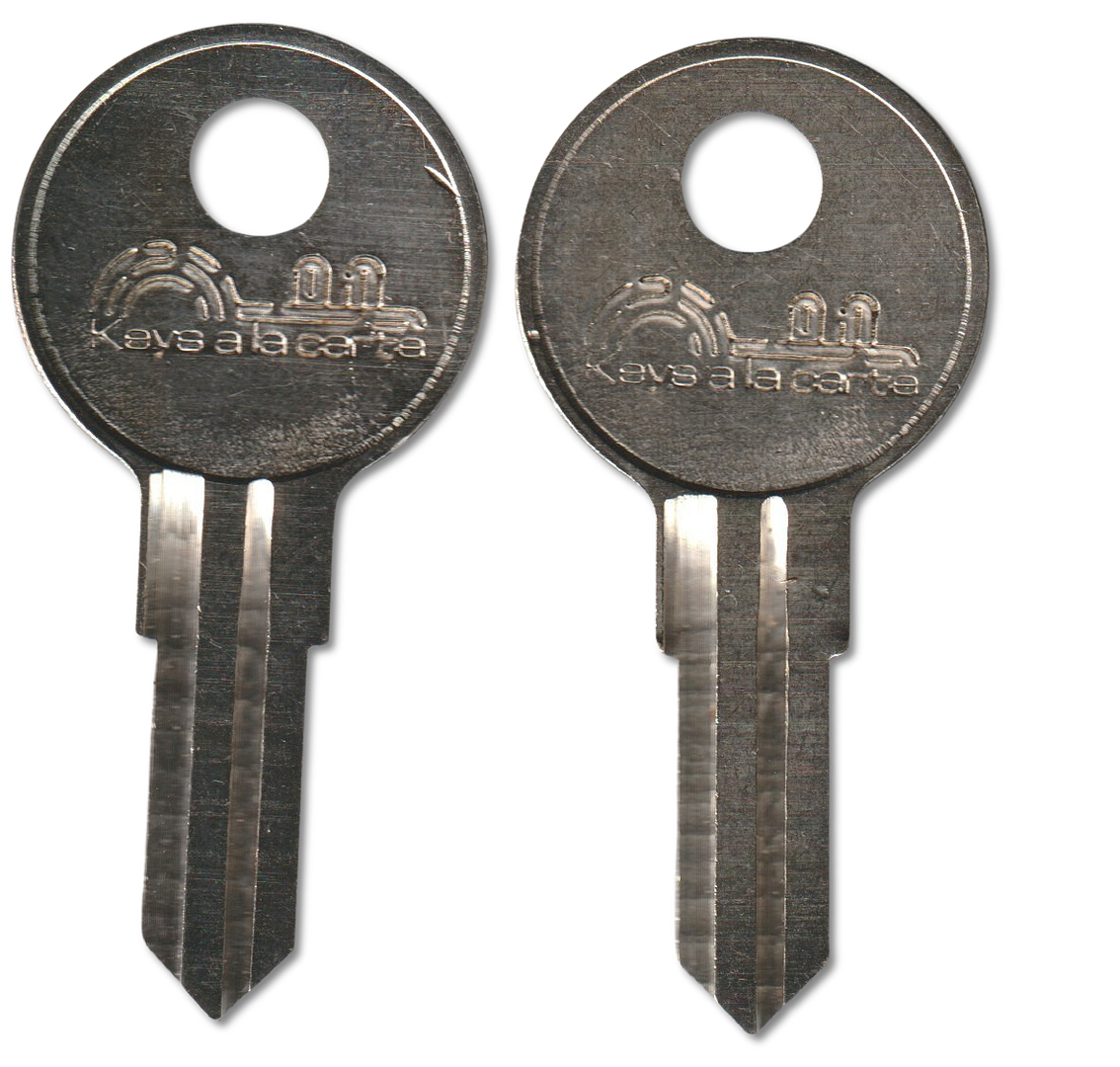 TM15 uncut key blank 2-pack for Truck Toolbox and Tonneau Locks, nickel-plated brass