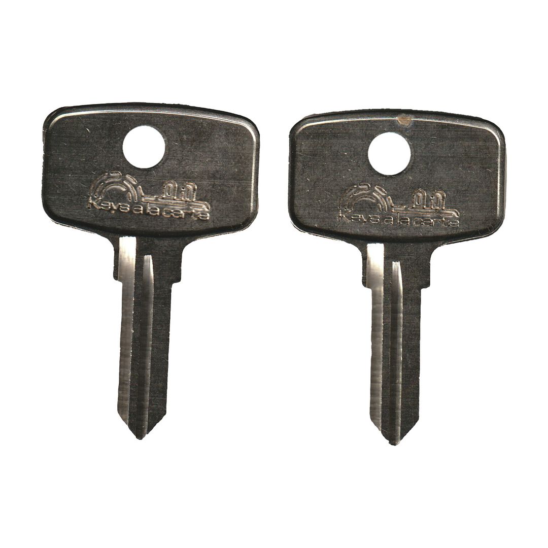1527 uncut key blank 2-pack for Weather Guard Toolbox Locks, nickel-plated brass