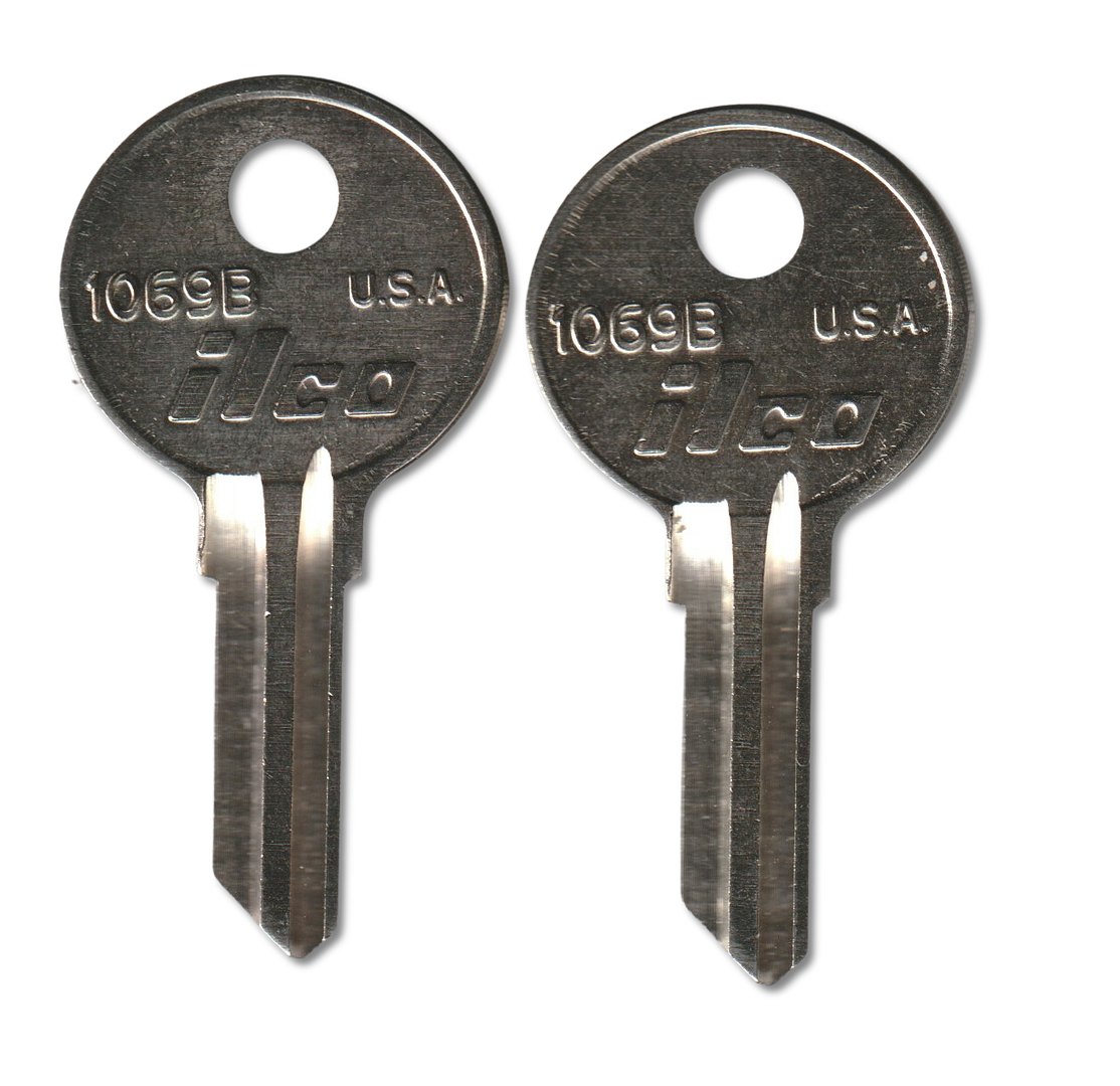 Key code D001A-D783A CompX replacement key pair, 1069 blank