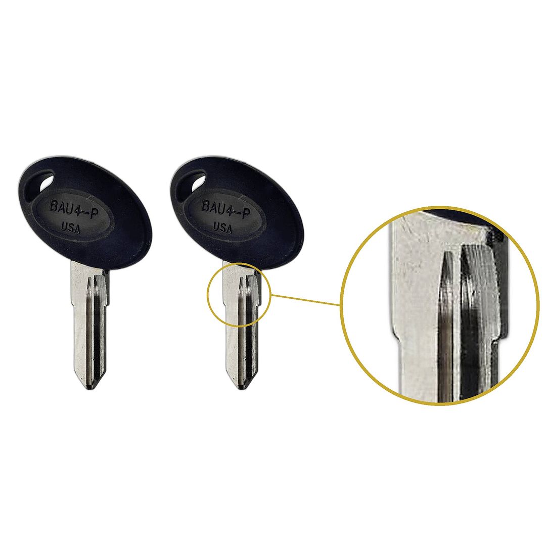 BAU4 double-sided key, blade profile detail