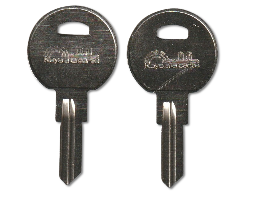 TM7 uncut key blank 2-pack for Trimark RV Locks, nickel-plated brass
