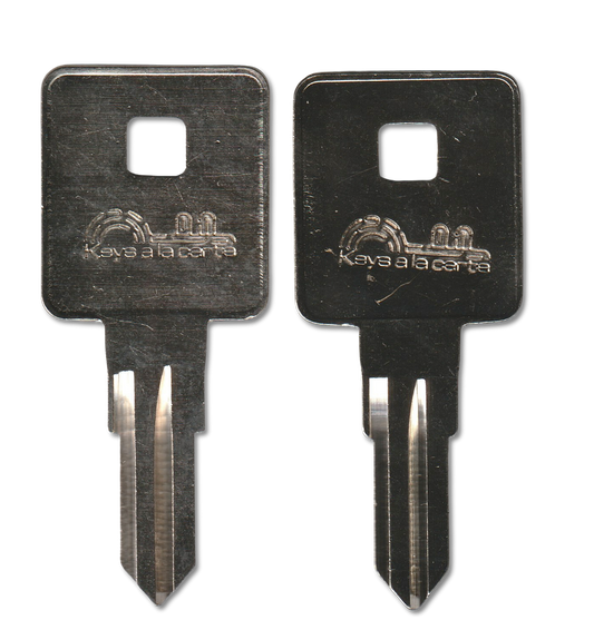 1605 uncut key blank 2-pack for Craftsman Toolbox Locks, nickel-plated brass