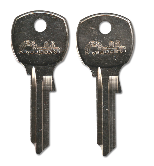 Key code BH1250-BH1749 National replacement key pair, 1069LC blank (front)