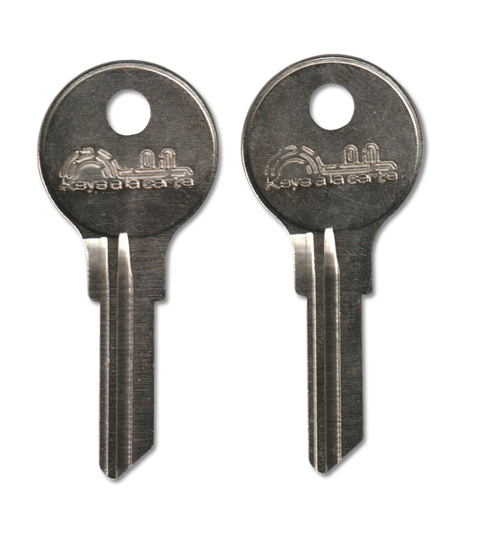 AP3 uncut key blank 2-pack for Chicago Cabinet Locks, nickel-plated brass