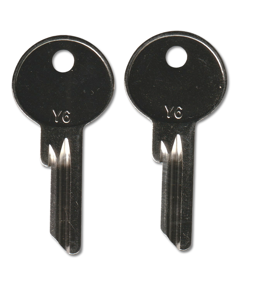 Key code FB101-FB1100 Yale replacement key pair, Y6 blank (back)
