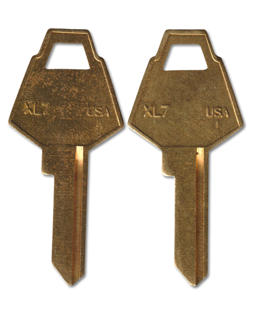 Key code K1-K1000 XL replacement key pair, 1180S blank (back)
