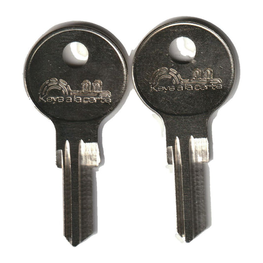 Key code DA1-DA125 Dura Steel replacement key pair, FR3 blank