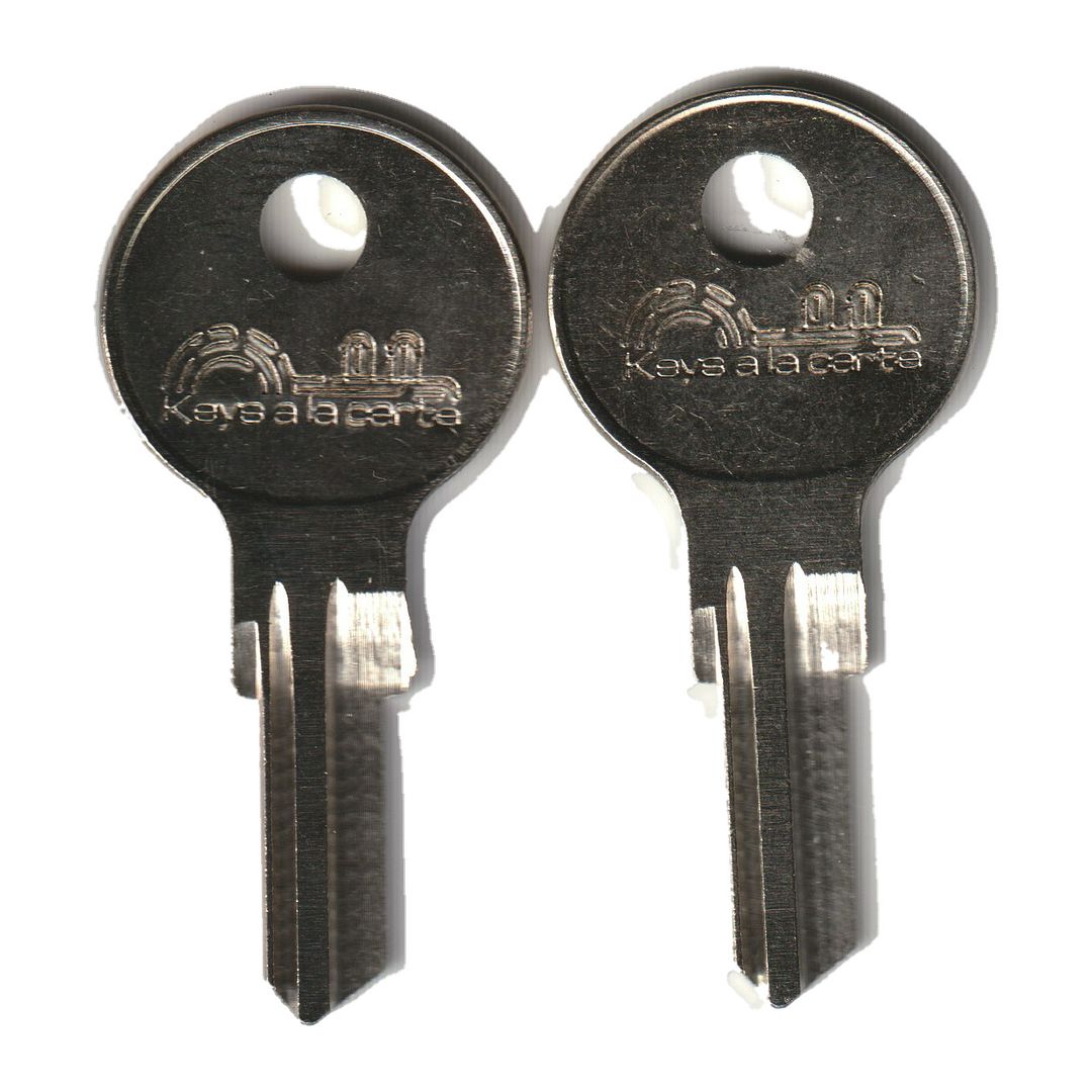 Key code OA1-OA125 Dura Steel replacement key pair, FR3 blank