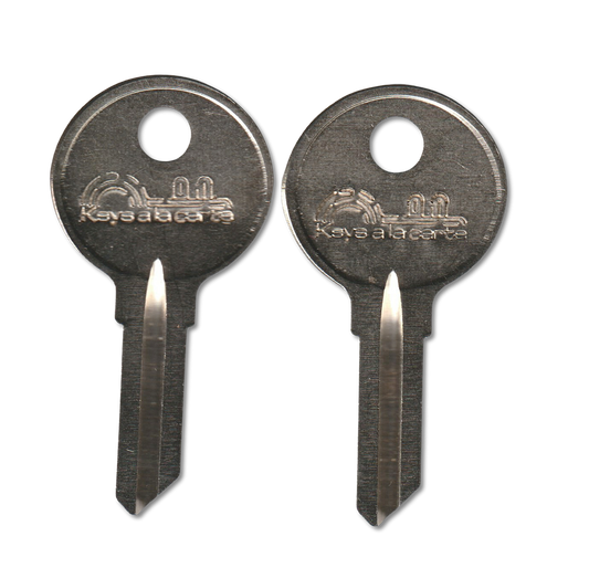 1069B uncut key blank 2-pack for National and CompX Locks, nickel-plated brass