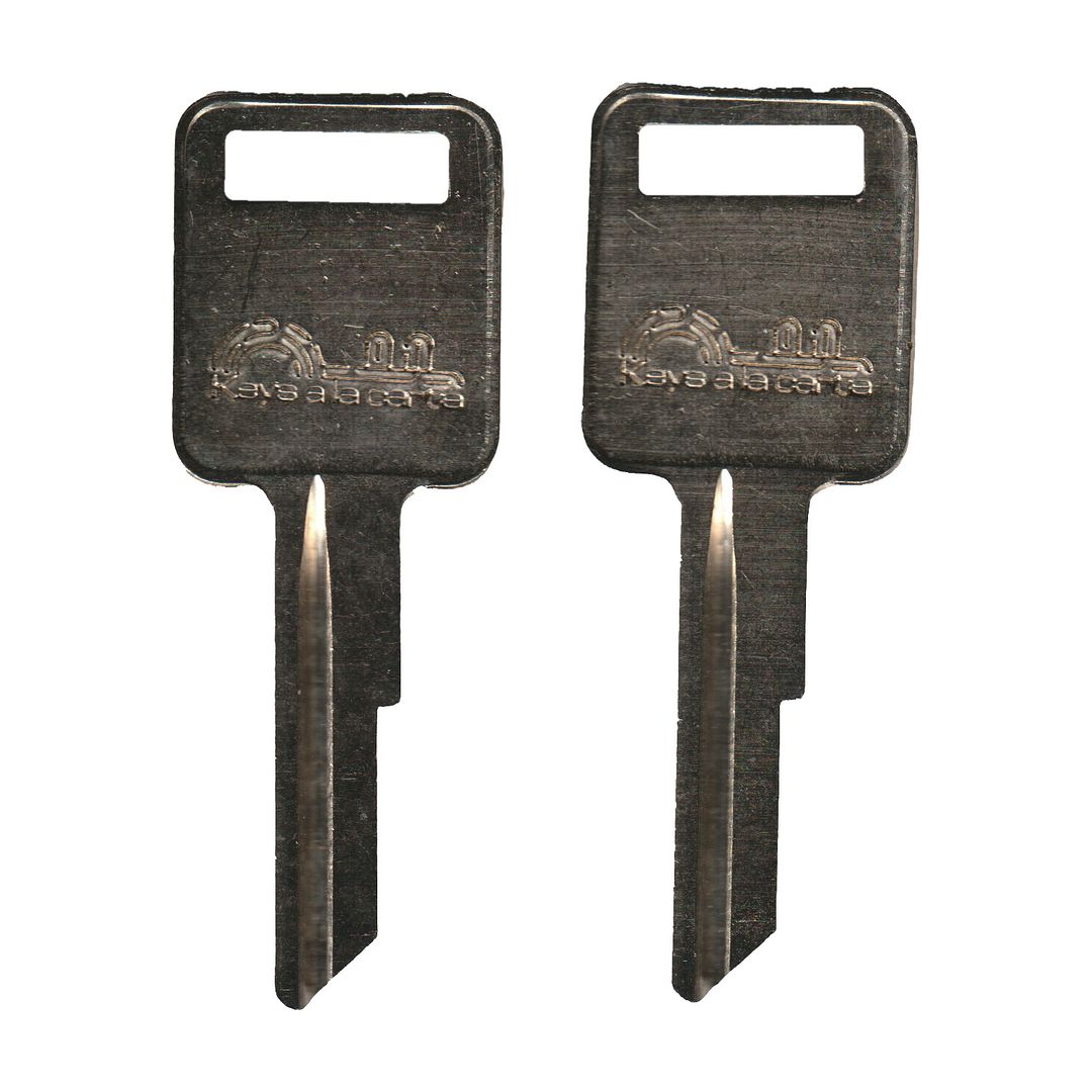 RA4 uncut key blank 2-pack for Freightliner and Mack Truck Locks, nickel-plated brass