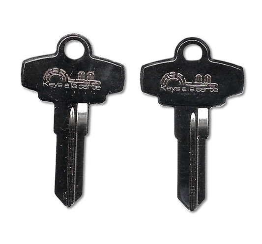 752 uncut key blank 2-pack for Craftsman and Fort Toolbox Locks, nickel-plated brass