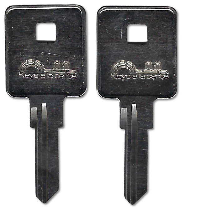 TM4 uncut key blank 2-pack for Trimark RV Locks, nickel-plated brass