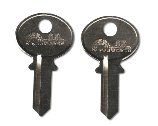 Key code OC1-OC250 Corbin replacement key pair, 1000H blank (front)