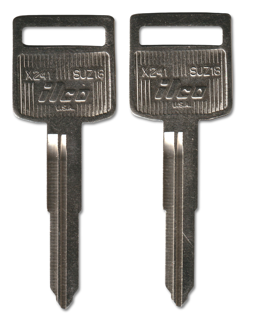 Key code 6001-7000 Suzuki replacement key, SUZ18 blank (back)
