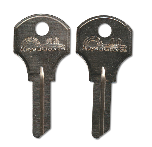 Key code D001-D700 Corbin replacement key pair, CO26 blank (front)