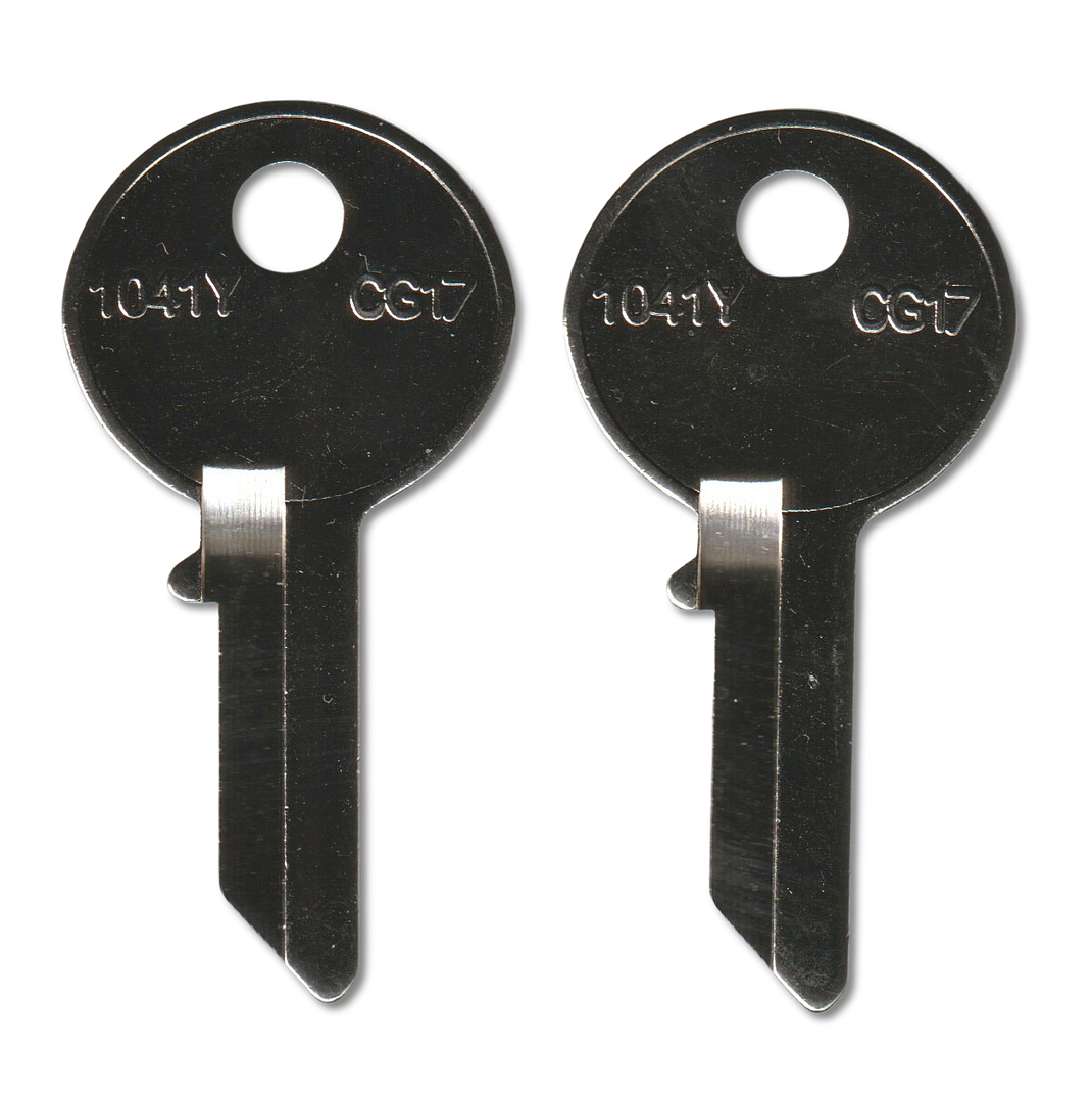 Key code 1MC1-6MC5 Chicago replacement key pair, CG17 blank (back)