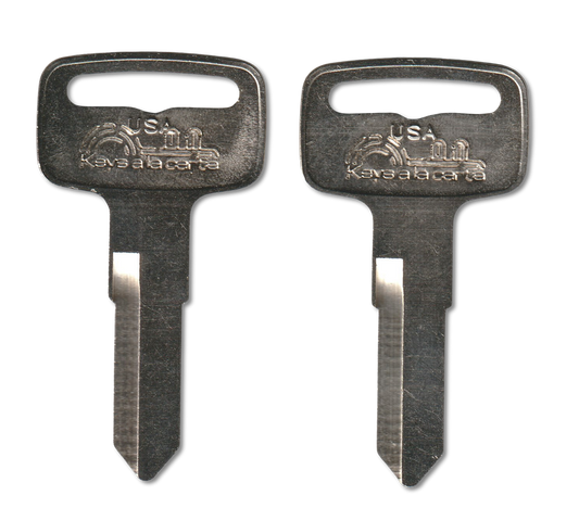 Key code A200-A299 Yamaha replacement key pair, YH38 blank (front)