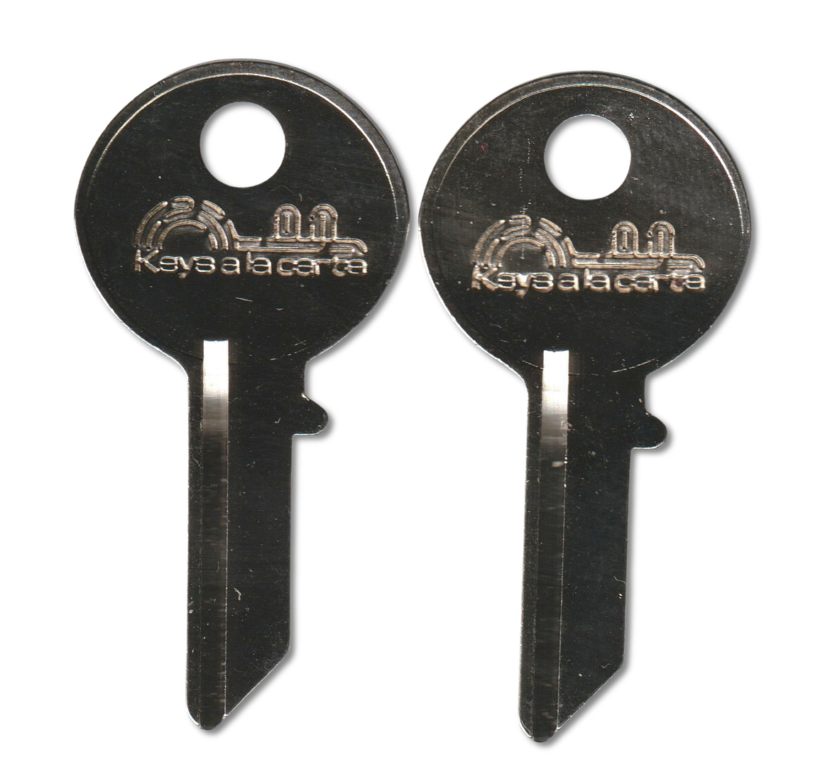 Key code 2K01-7K99 Chicago replacement key pair, CG17 blank (front)