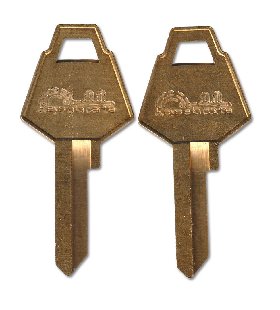 Key code K1-K1000 XL replacement key pair, 1180S blank (front)