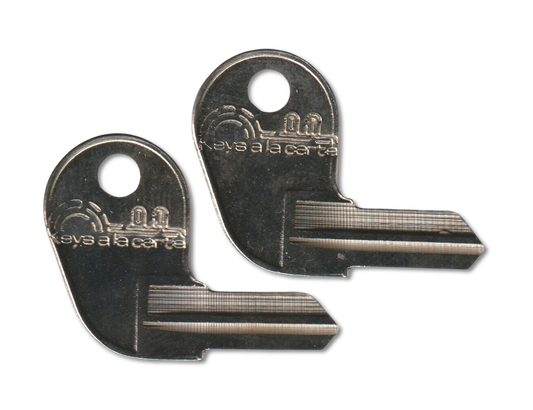 Key code 01-35 replacement key pair, OM10 blank (front)