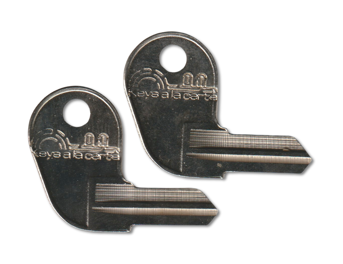 OM10 uncut key blank 2-pack for Johnson and Evinrude Boat Ignitions, nickel-plated brass