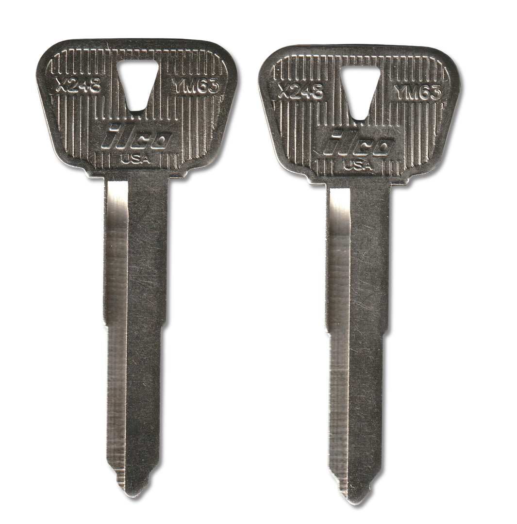 Key code B301-B500 Yamaha replacement key, YM63 blank (back)