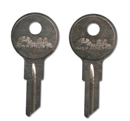 Key code A250-A1500 Briggs & Stratton replacement key pair, 1657 blank (front)