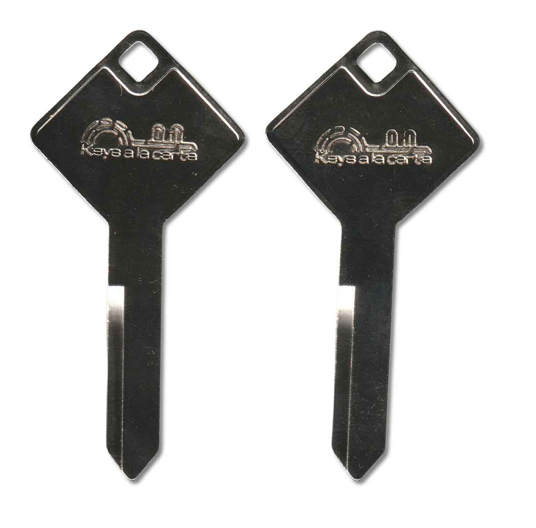 Key code X0000-X1131 Strattec replacement key pair, 1660 blank (front)