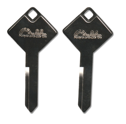 Key code X0000-X1131 Strattec replacement key pair, 1660 blank (front)