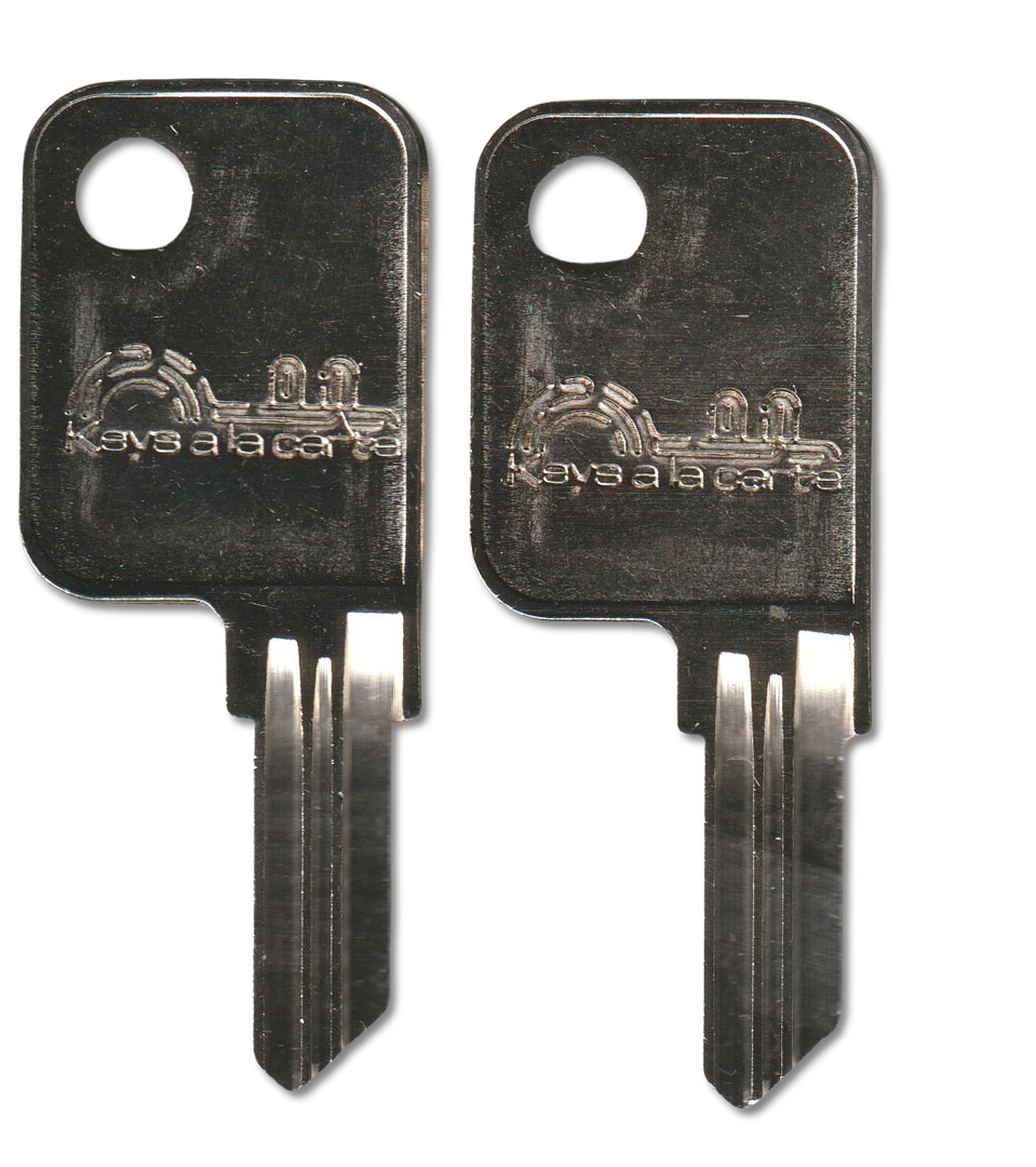 Key code ML201-ML250 Haworth replacement key pair, HAW2 blank (front)