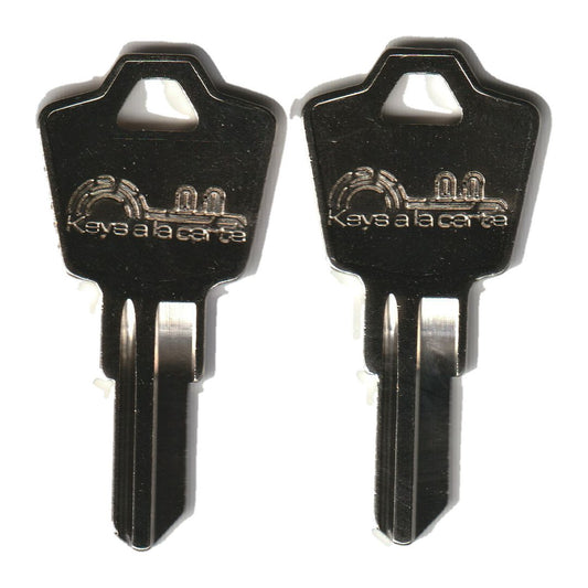 1531 uncut key blank 2-pack for Sentry Safe Fire Chests, nickel-plated brass
