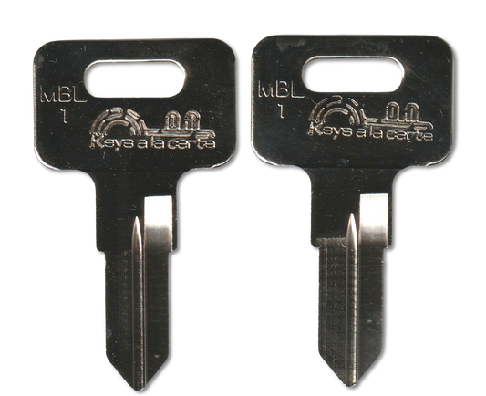 Key code 902-948 Southco replacement key pair, MBL1 blank (front)